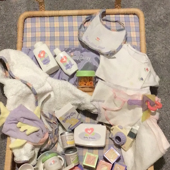 American Girl Other - American Girl Bitty Baby Basket W Accessories